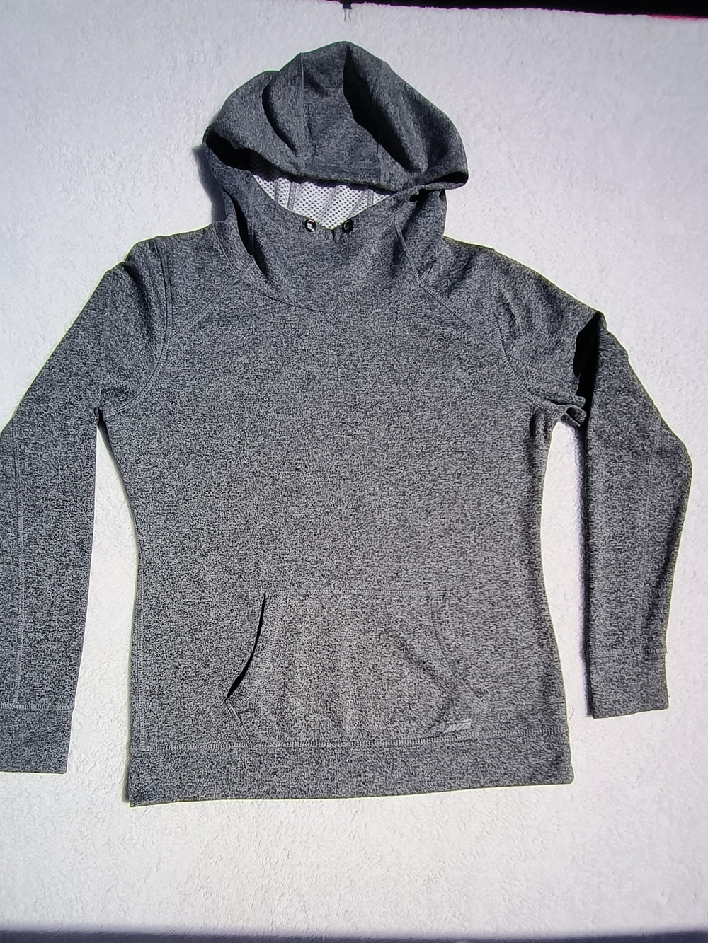 Avia Women's L Gray Heathered Pullover Hoodie Kangaroo Pocket. S29